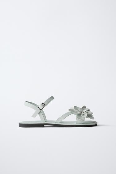 FLOWER SANDALS - Blue by Zara