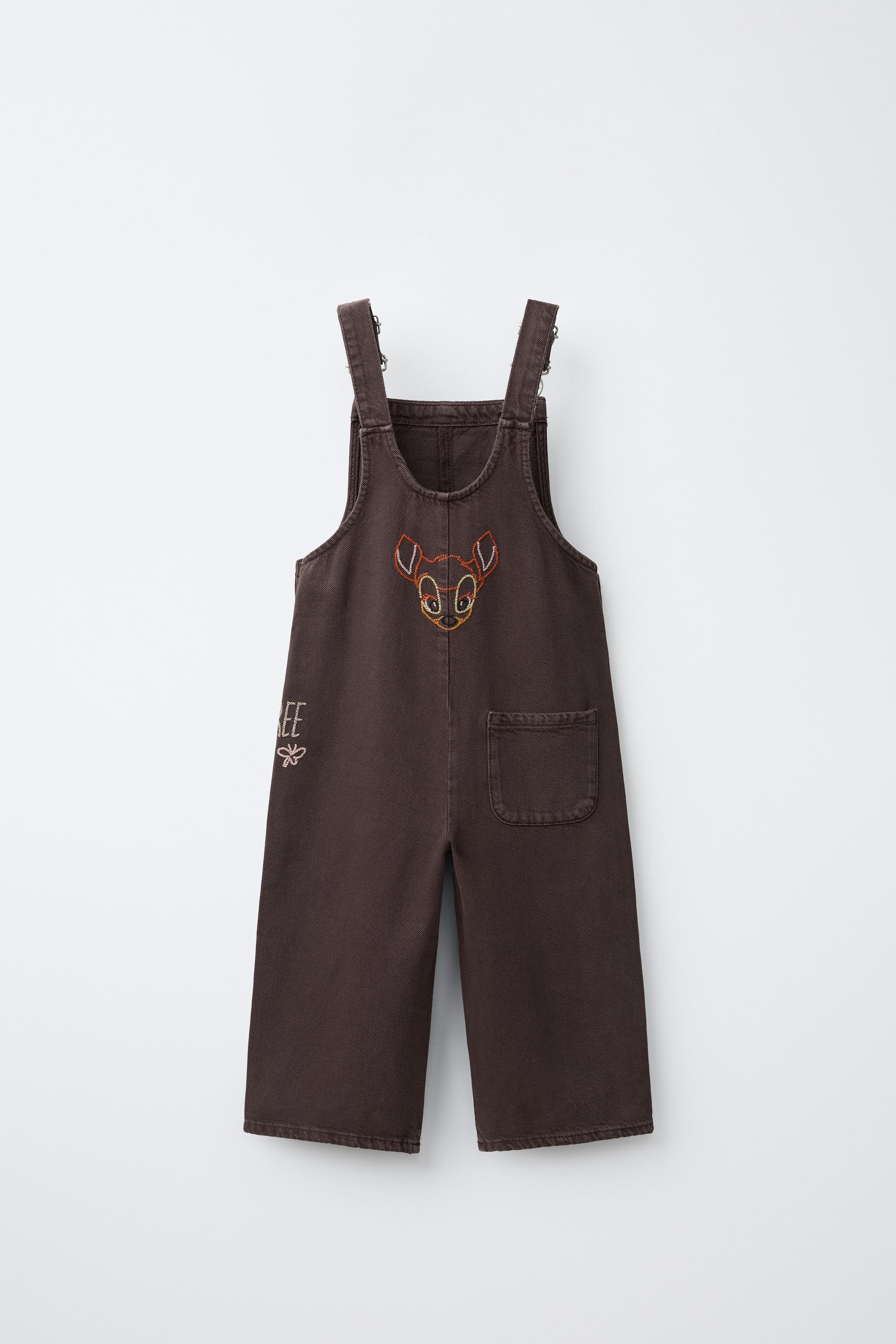 BAMBI © DISNEY EMBROIDERED OVERALLS - Brown | ZARA United States