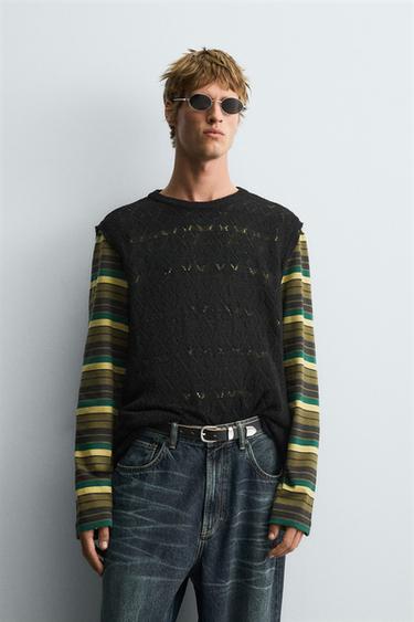 CUTWORK KNIT VEST - Black by Zara