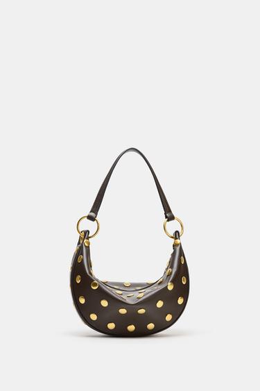 Zara MULTI-POSITION STUDDED BAG - Brown - Image 0