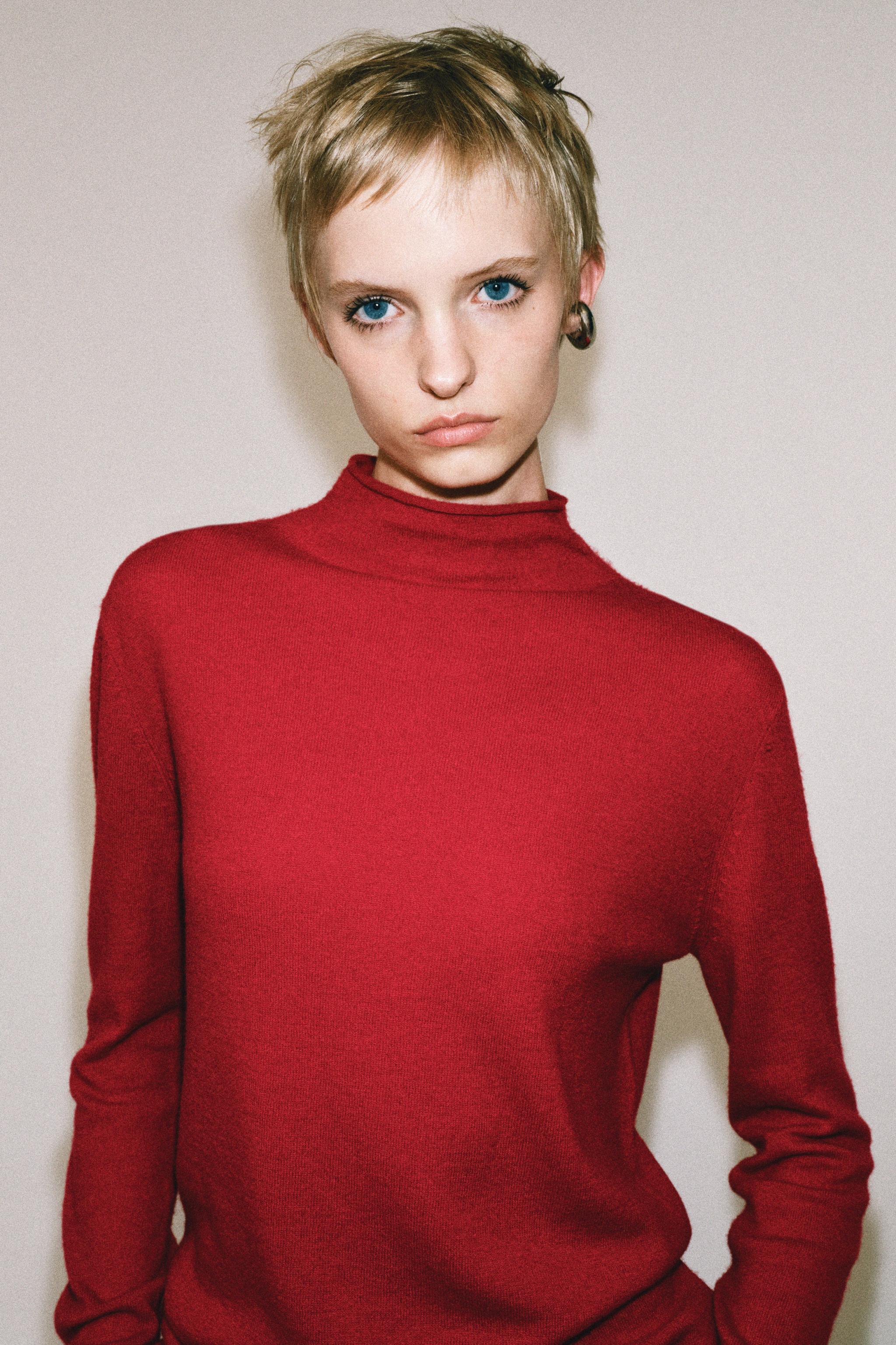 Extra-Soft 100% Wool Mock Neck Sweater by Zara