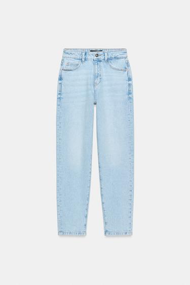 Zara Z.01 MOM FIT HIGH-RISE JEANS - Light blue