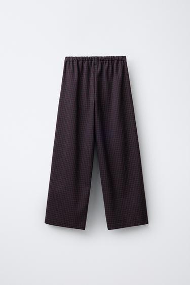 CHECK TROUSERS - Black by Zara - Image 1