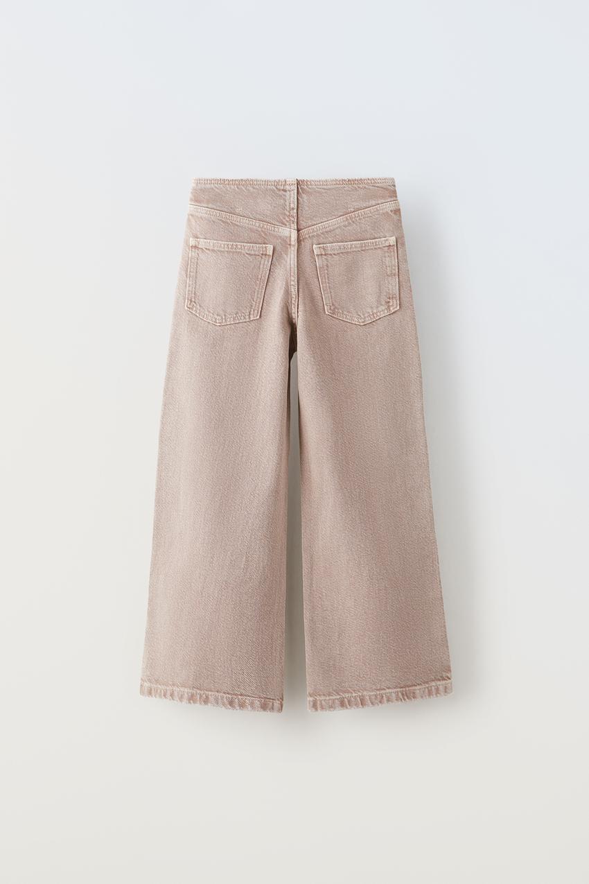 Brand New Zara Womens Size L Wrap Front Wide Leg Pink Pants(s)