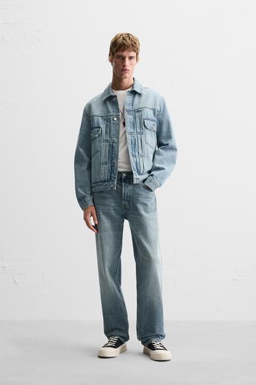 JEANS STRAIGHT FIT - Azul medio de Zara