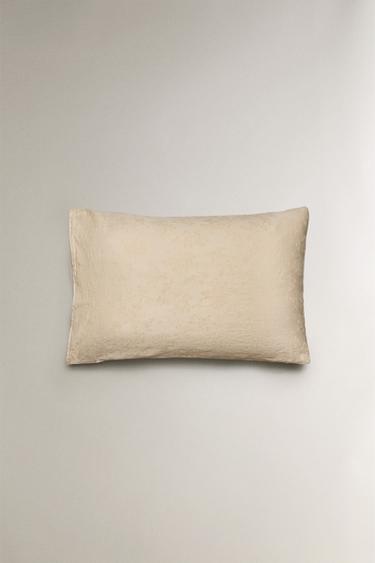 COTTON AND LINEN PILLOWCASE - Ecru by Zara - Image 3