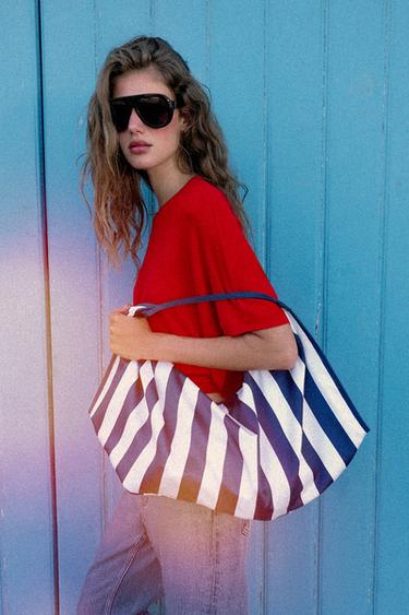 PRINTED MAXI BAG - Blue by Zara