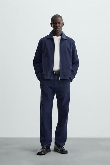 PANTALÓN REGULAR FIT LYOCELL - ALGODÓN - Azulón de Zara - Imagen 0