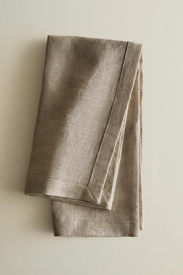 LINEN NAPKIN - Light beige by Zara