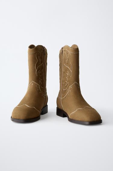 BOTTE COW-BOY - Marron de Zara - Image 2