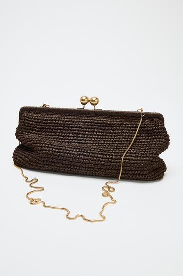 SAC ENVELOPPE TRESSÉ - Marron de Zara - Image 4