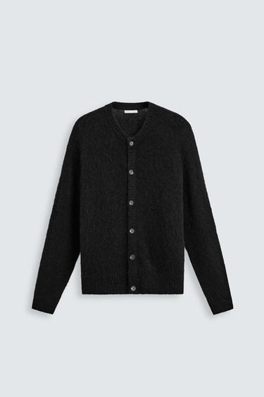 TEXTURED CARDIGAN - Black by Zara