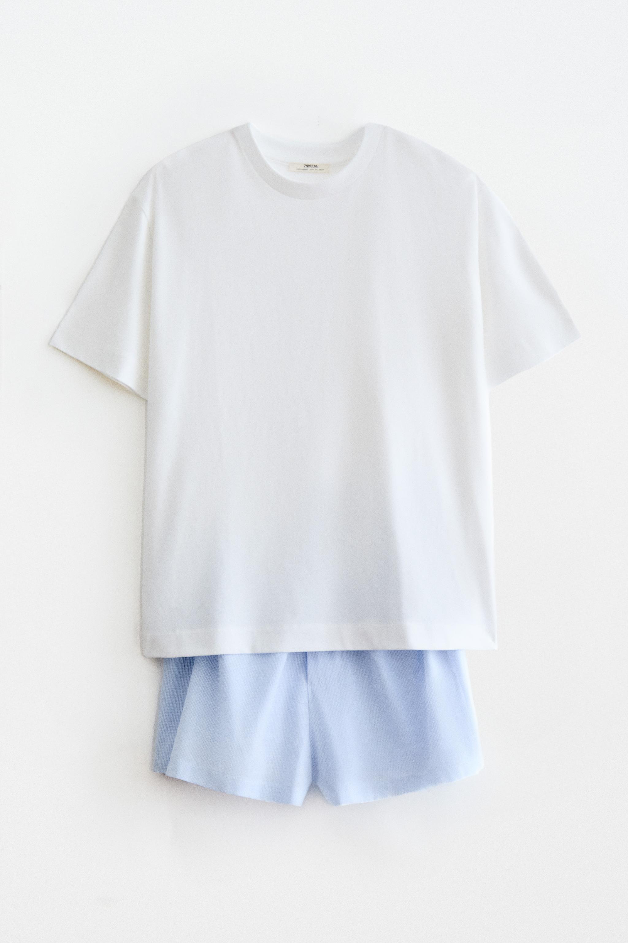 ENSEMBLE T-SHIRT ET SHORT À CARREAUX