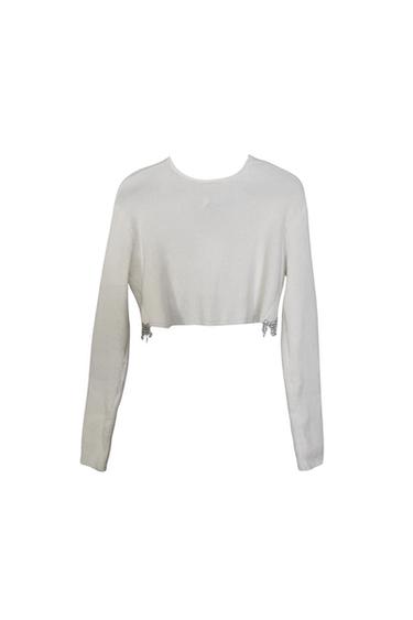 RHINESTONE CROPPED KNIT