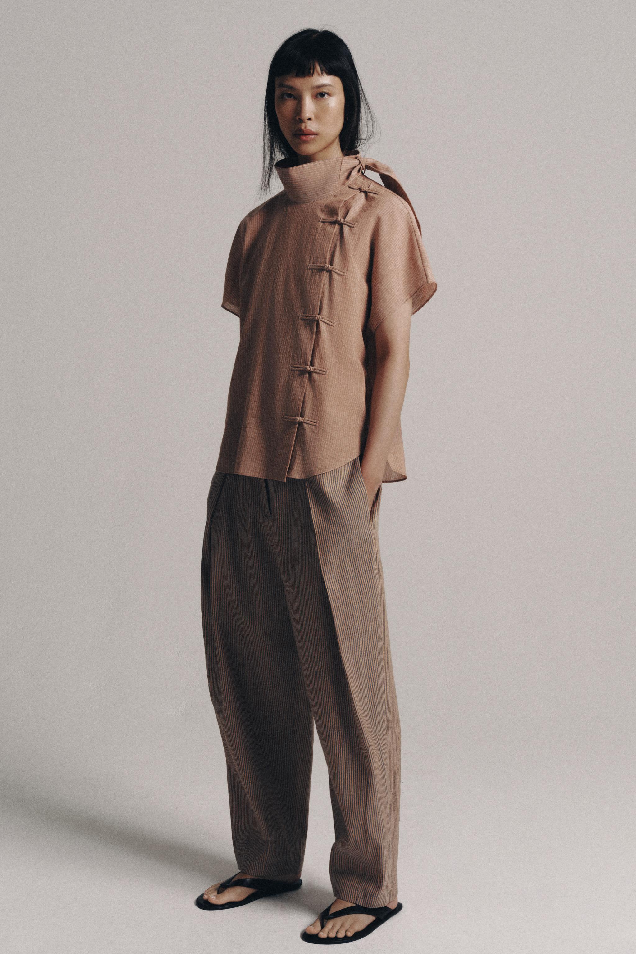 FROG FASTENING SHIRT ZW COLLECTION — Light brown