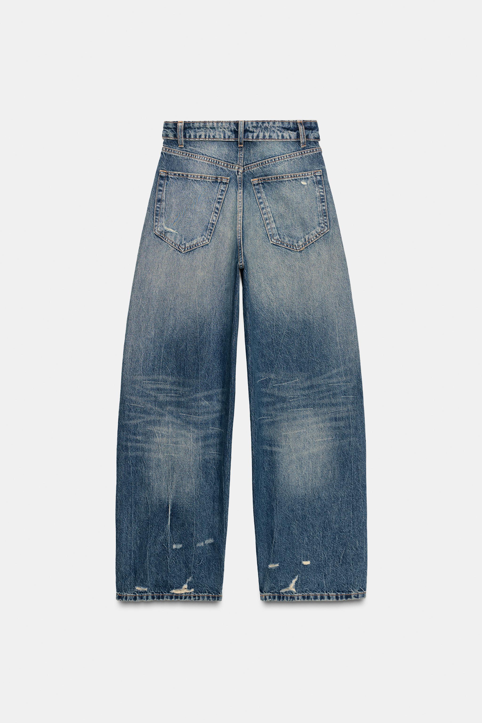 TRF MID-RISE FOLD-OVER WAISTBAND JEANS