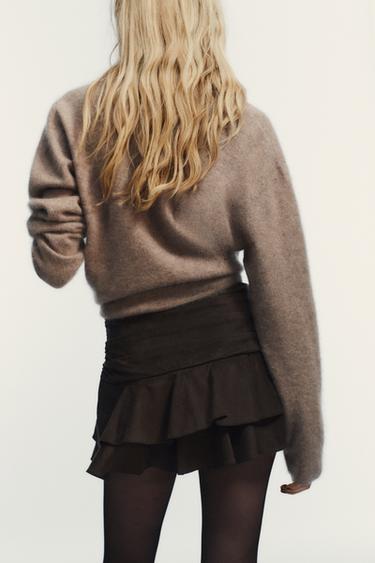 JUPE-PANTALON À VOLANTS - Marron de Zara - Image 5