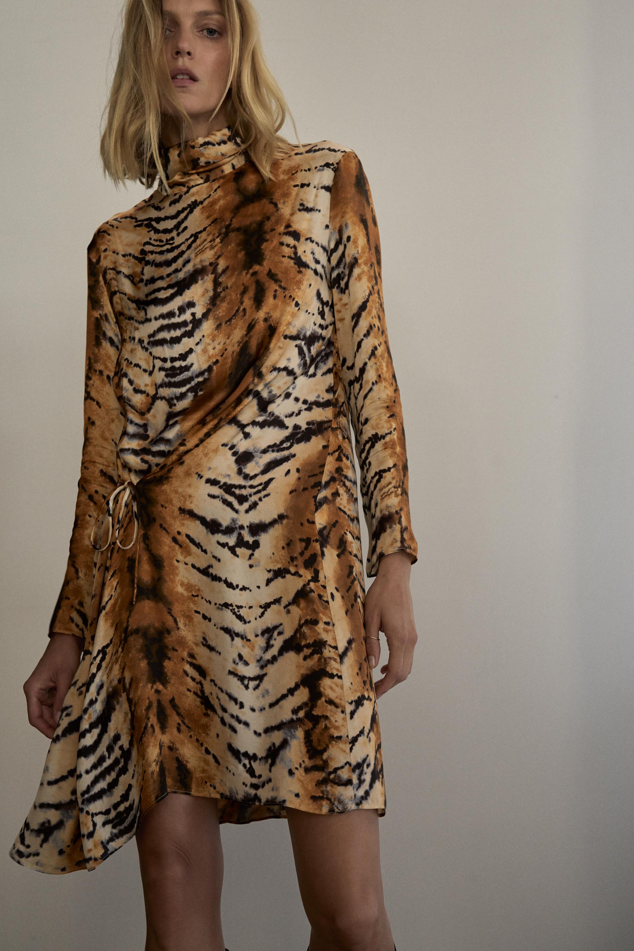 ANIMAL PRINT DRESS ZW COLLECTION Multicolored ZARA Canada