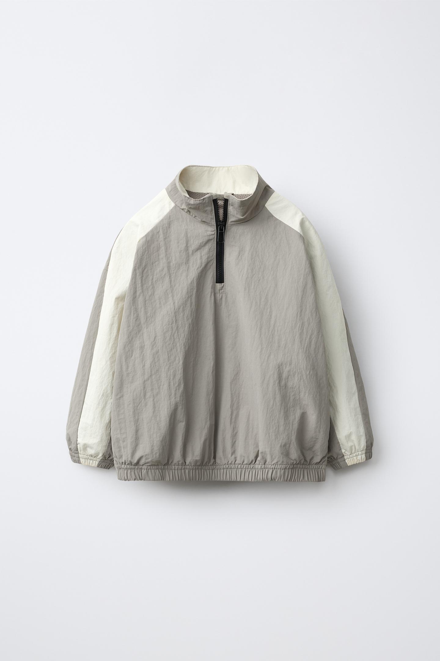 Детская куртка Zara Technical Zip-Up, цвет: Серый — фото 2
