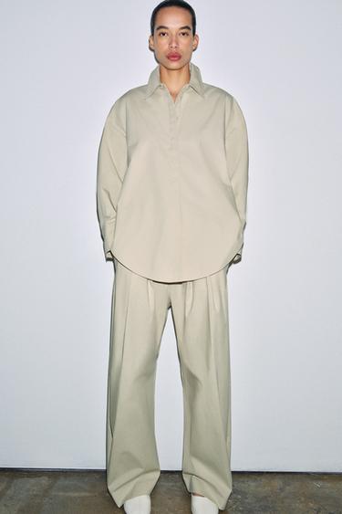 ZW COLLECTION LIMITED EDITION DARTED TROUSERS - Light beige by Zara - Image 3