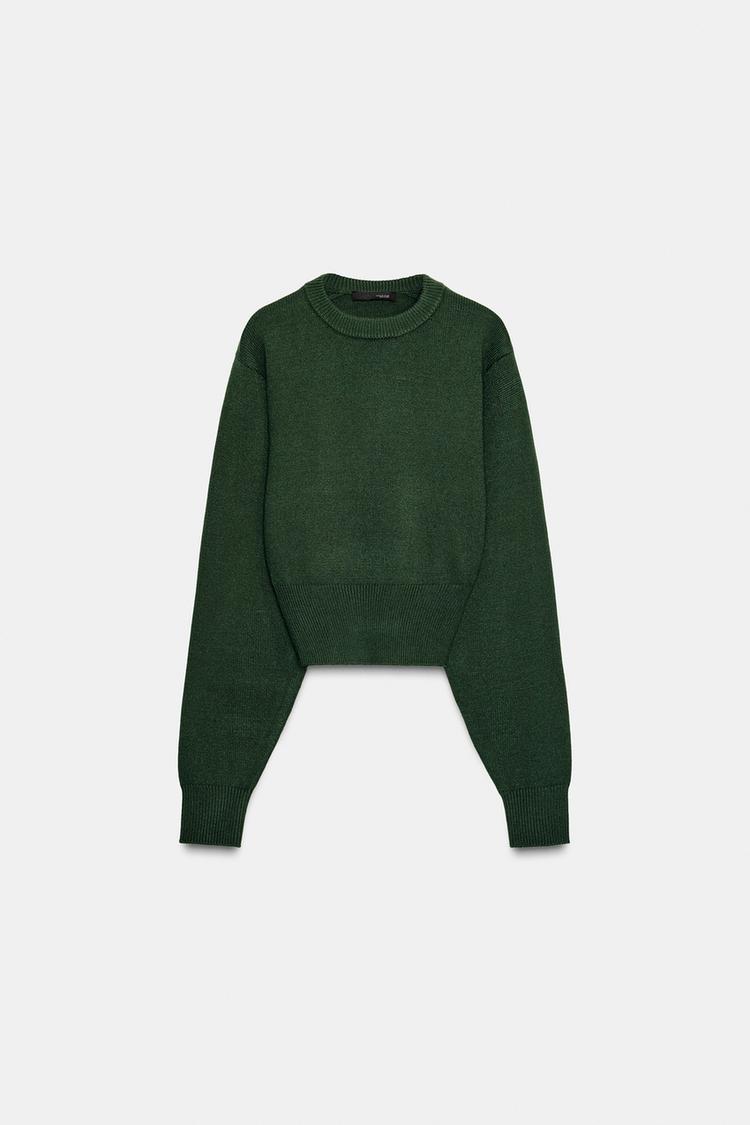 PULL COURT EN MAILLE UNIE