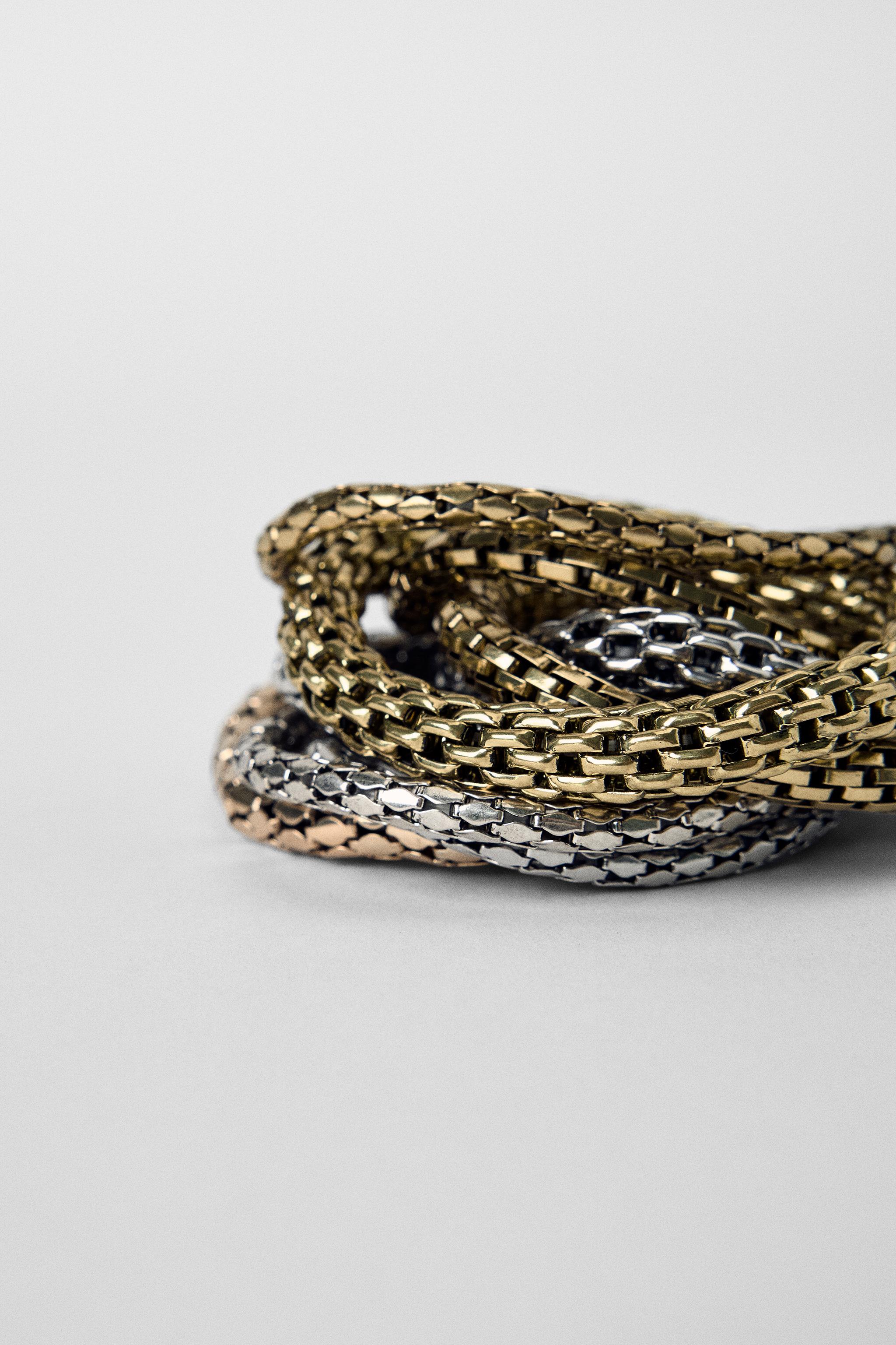 LOT DE BRACELETS MÉTALLIQUES KATE MOSS X ZARA