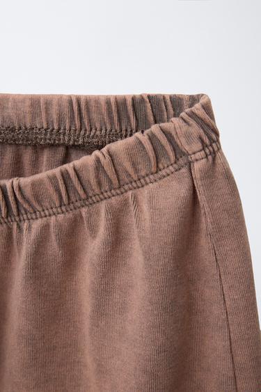 FADED-EFFECT STUDDED BERMUDA SHORTS - Brown by Zara - Image 3