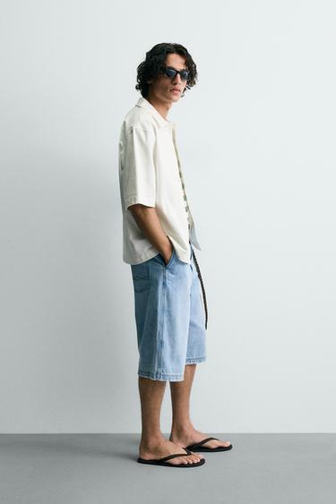 CHEMISE DÉLAVÉE IMPRIMÉ BIMATIÈRE - Blanc de Zara - Image 3