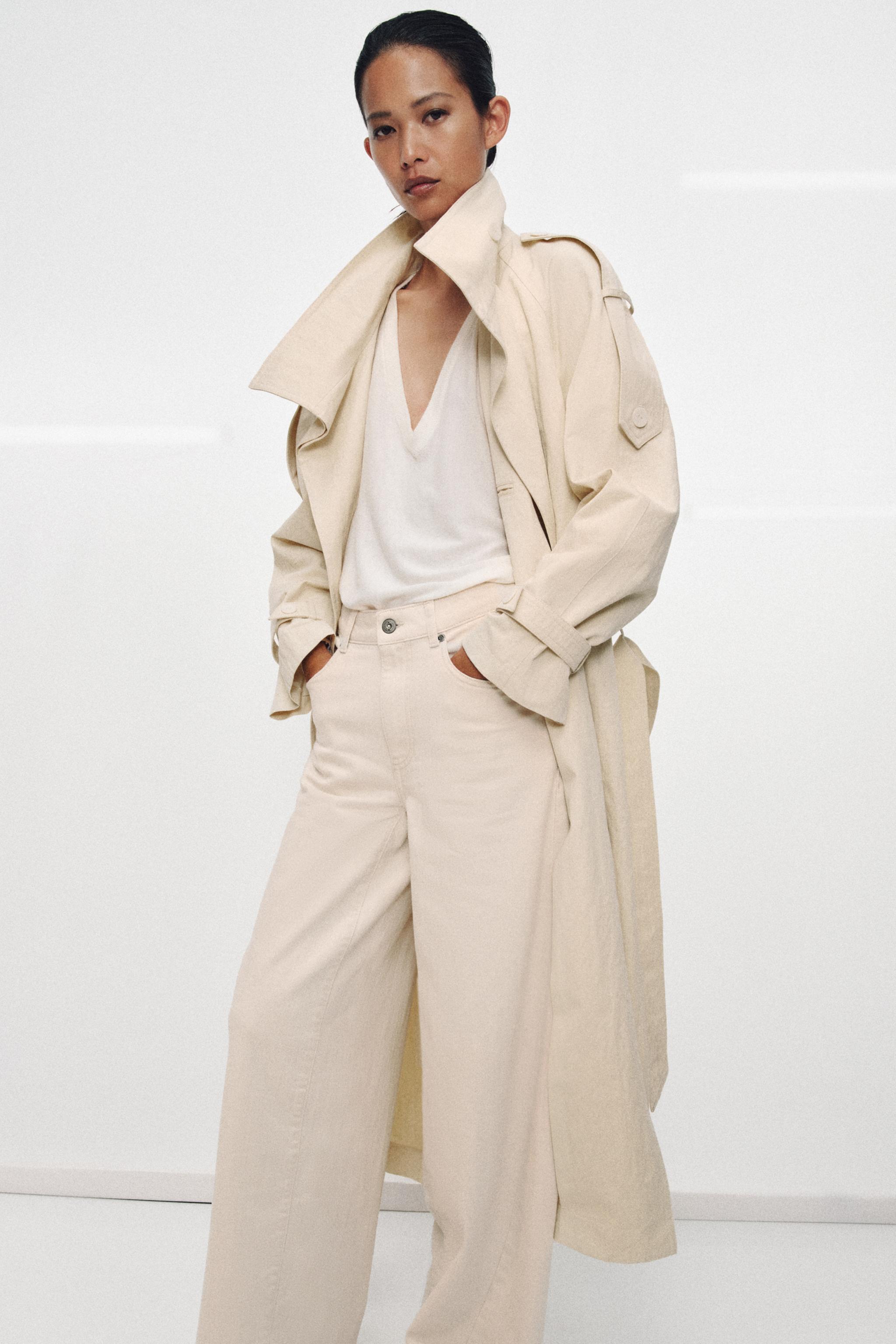 ZW COLLECTION MID-RISE LOOSE BARREL JEANS