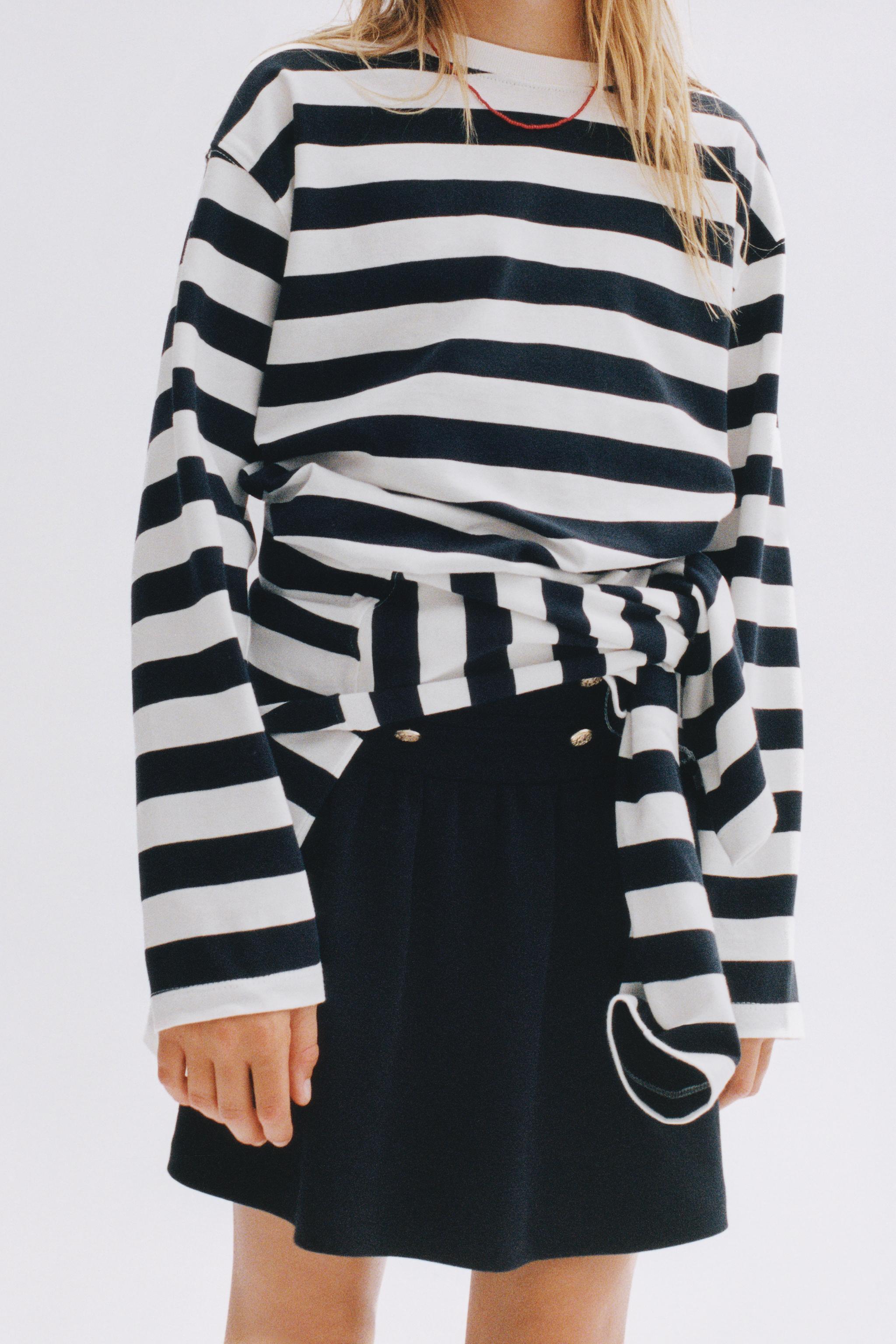 STRIPED T-SHIRT - Blue / White | ZARA United States