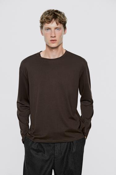 100% cotton long sleeve T-shirt - LIMITED EDITION — Chocolate 1