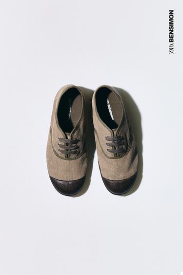 Zara CORDUROY SNEAKERS BENSIMON ® X ZARA - Beige