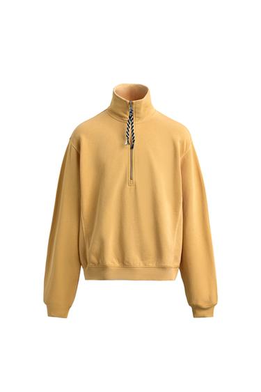 アーロン・レヴィン x ZARA ジッパーネック スウェットシャツピーチZaraのアーロン・レヴィン x ZARA ジッパーネック スウェットシャツ - ピーチ 