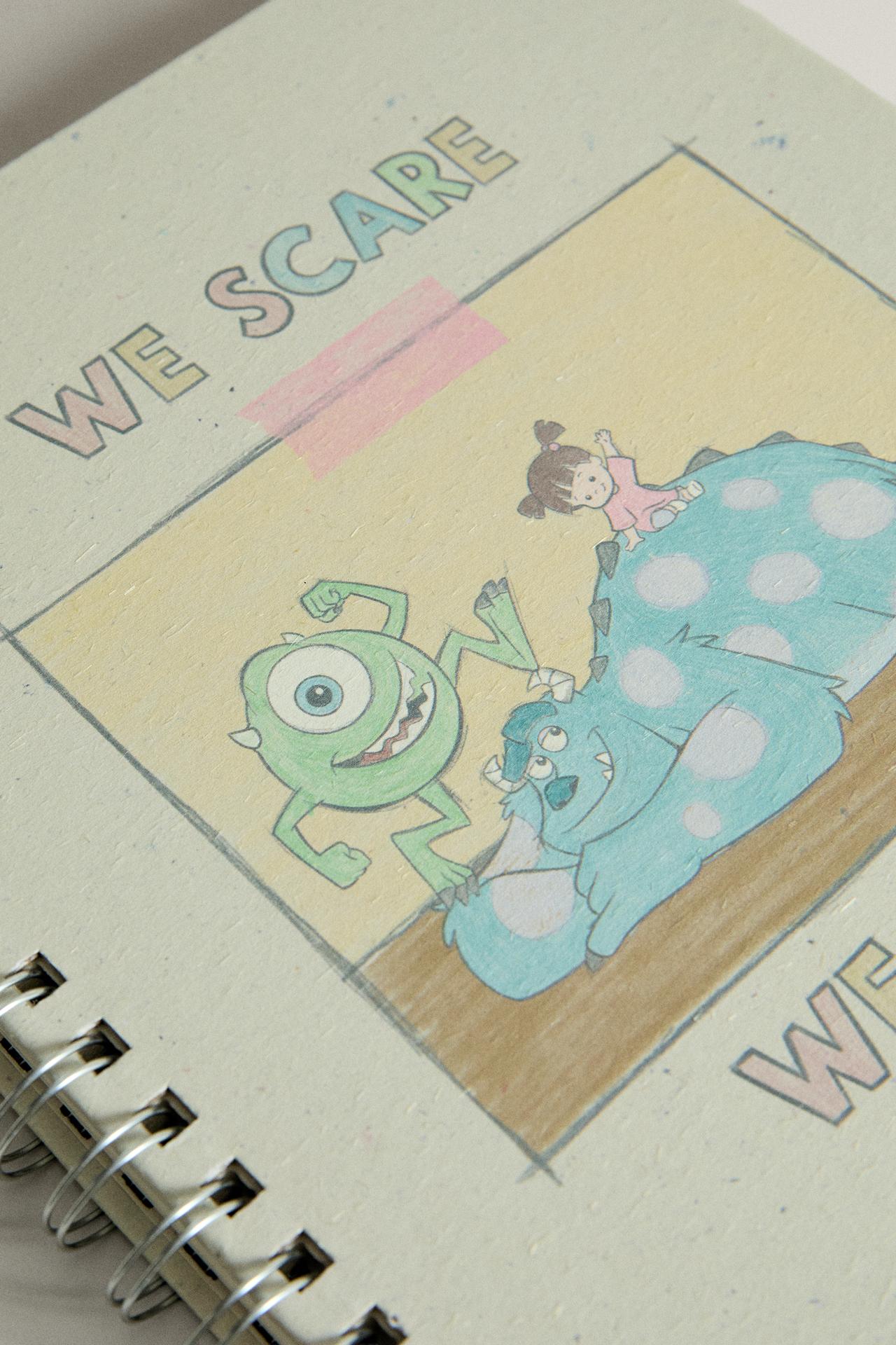 KIDS’ A4 MONSTERS, INC. ©DISNEY/PIXAR NOTEBOOK — Multicolored