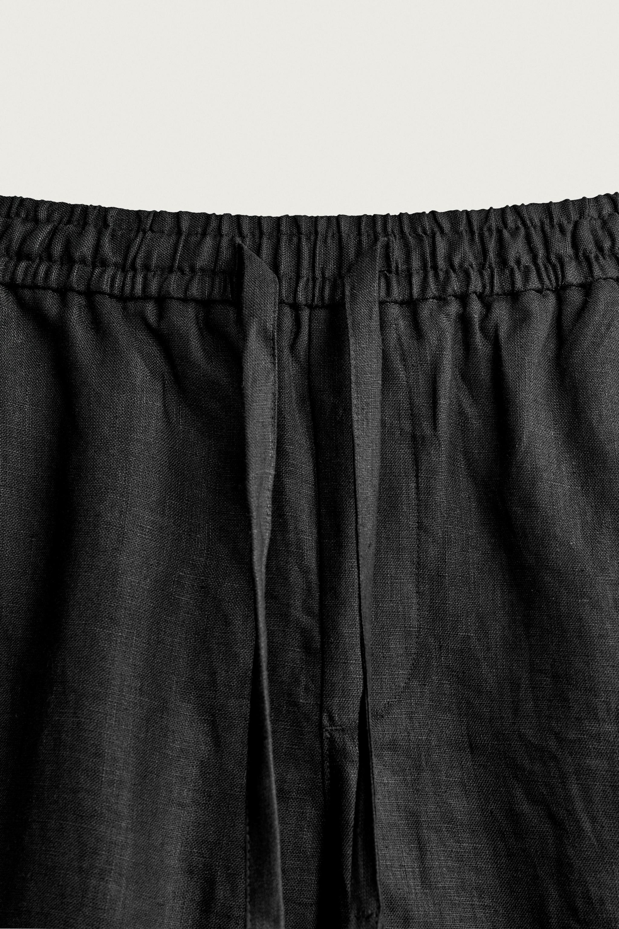 RELAXED FIT 100% LINEN PANTS