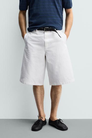 SHORT CHINO COUPE DÉCONTRACTÉE - Blanc de Zara - Image 1