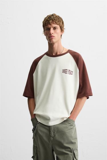 SAMARRETA BLOC DE COLOR AMB MISSATGES - Blanc trencat de Zara