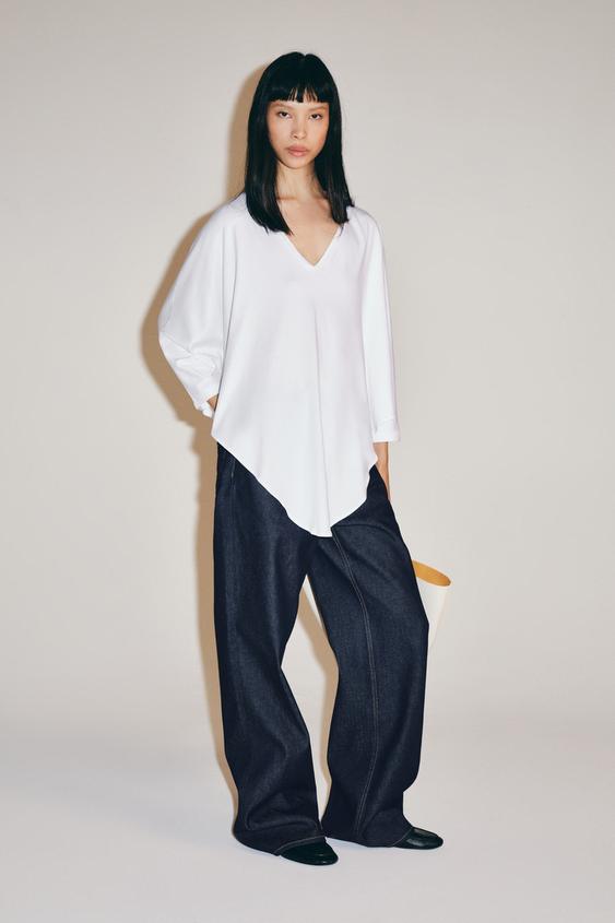 SUPIMA® CAPE T-SHIRT - White by Zara - Image 0