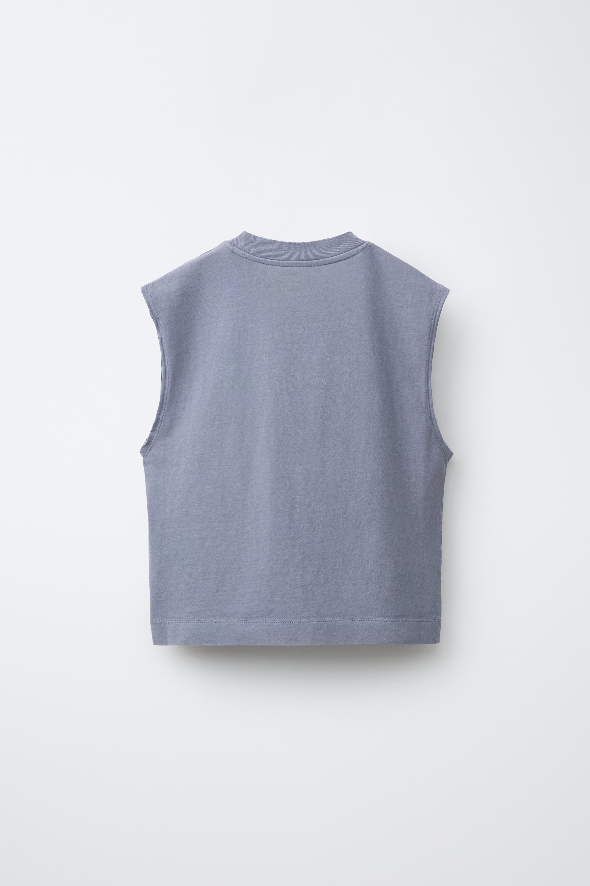 SLEEVELESS TOP — Gray