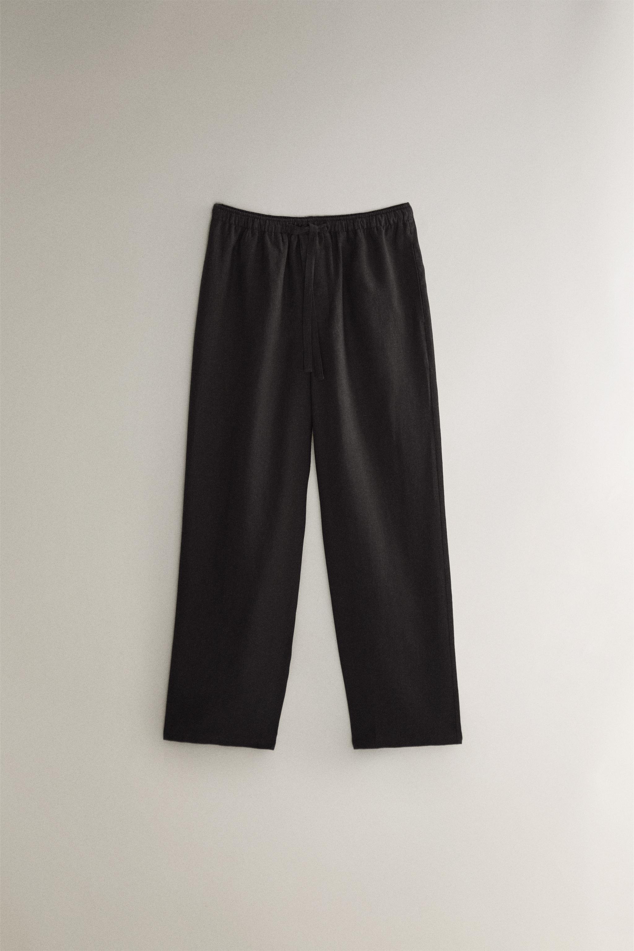 パンツ 2tuck black linen slacks pants LINEN 2TUCK SLACKS(BLACK) – ANCELLM