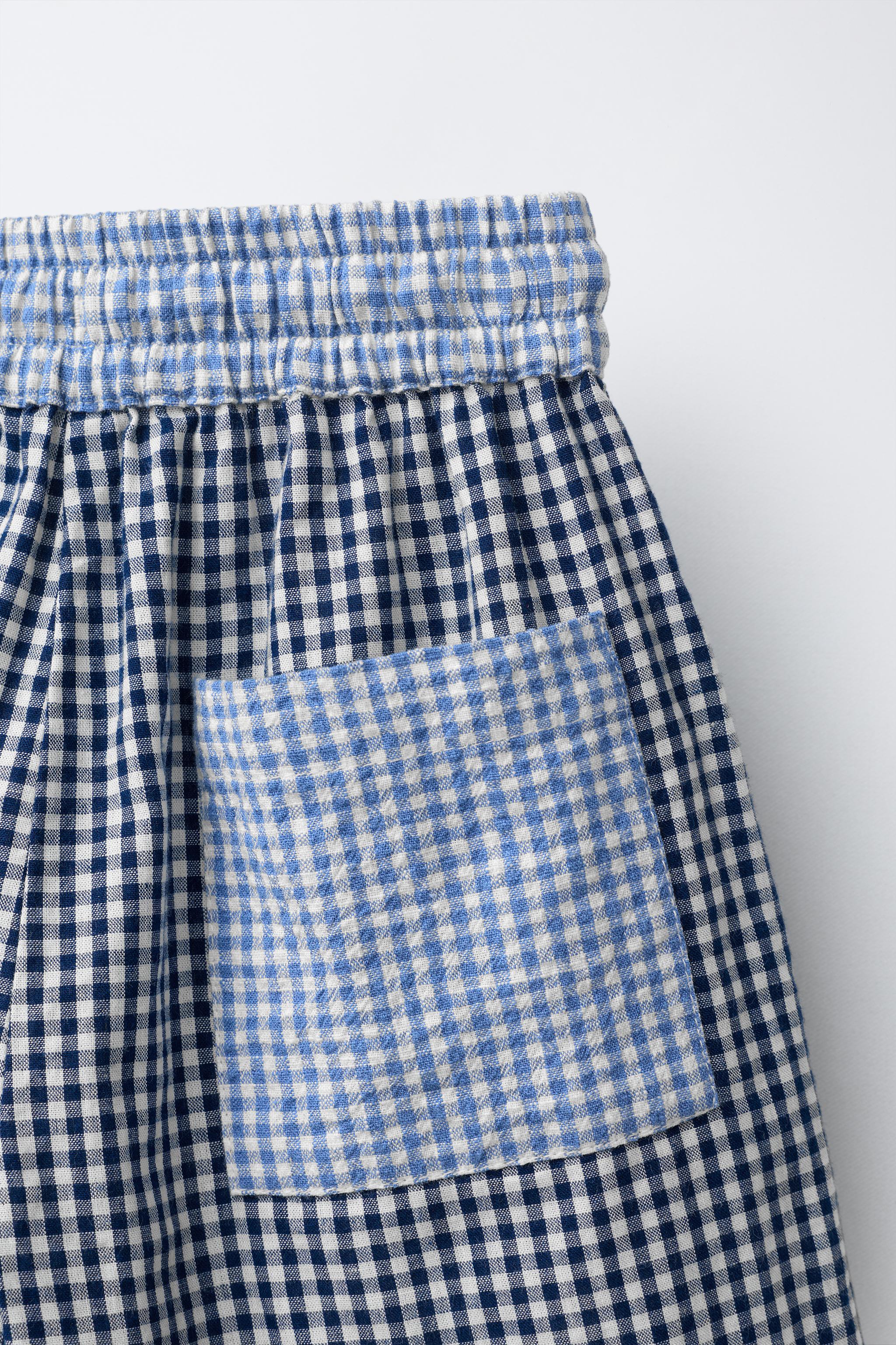 SHORT IMPRIMÉ CARREAUX VICHY PATCHWORK