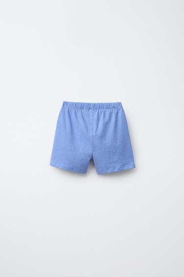6-14 ANS/ PYJAMA T-SHIRT ET BERMUDA UNI - Bleu de Zara - Image 5