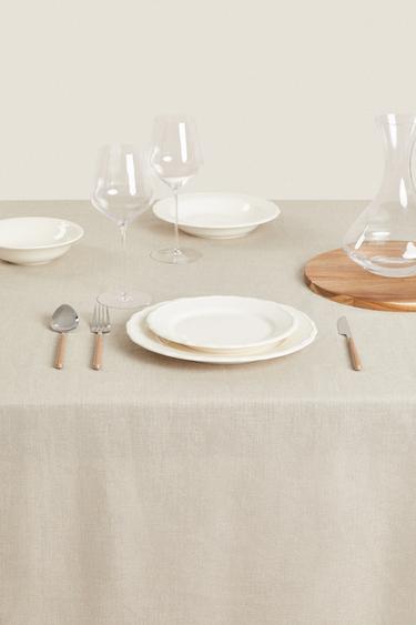 NAPPE LIN COULEUR UNIE - Beige clair de Zara - Image 1