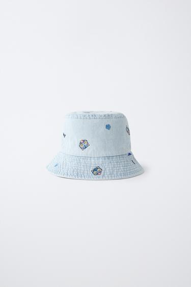 KPOP DEMON HUNTERS™ NETFLIX © DENIM BUCKET HAT - Light blue by Zara