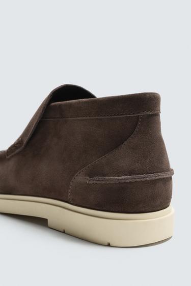 CASUAL LEATHER BOOTS - Brown by Zara