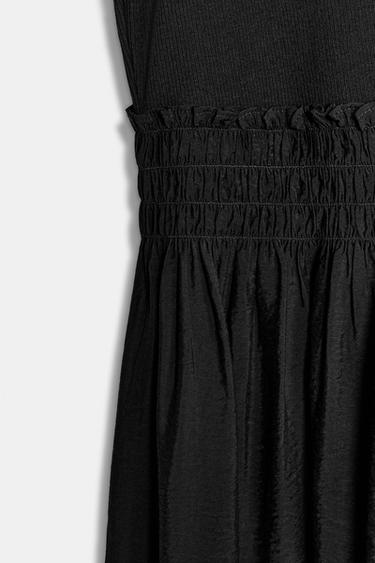 CONTRASTING STRAPPY DRESS - Black by Zara - Image 8