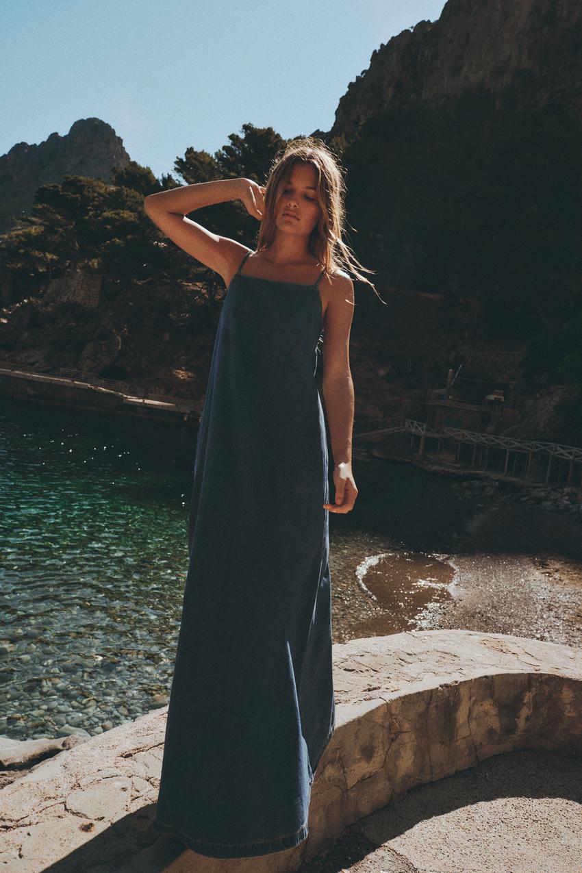 ĐẦM MIDI DENIM TRF