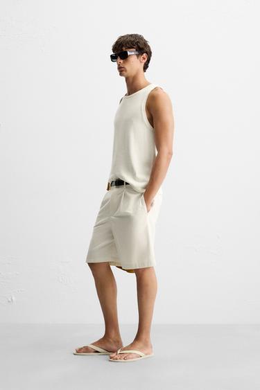 TEXTURED KNIT TANK TOP - Ecru by Zara - Image 3