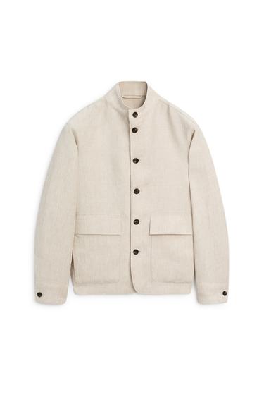 Zara 100% linen total look overshirt - Beige