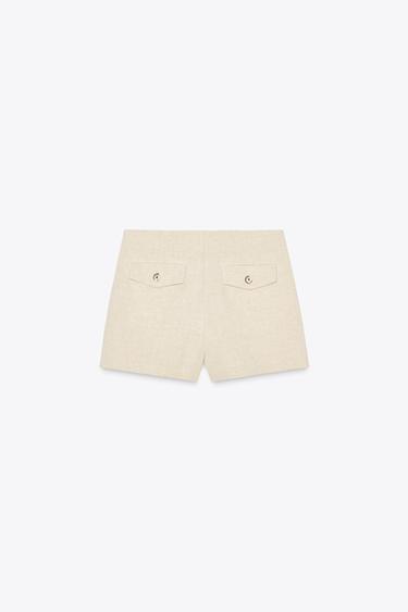 BERMUDA TAILLE HAUTE NERVURE - Beige clair de Zara - Image 6